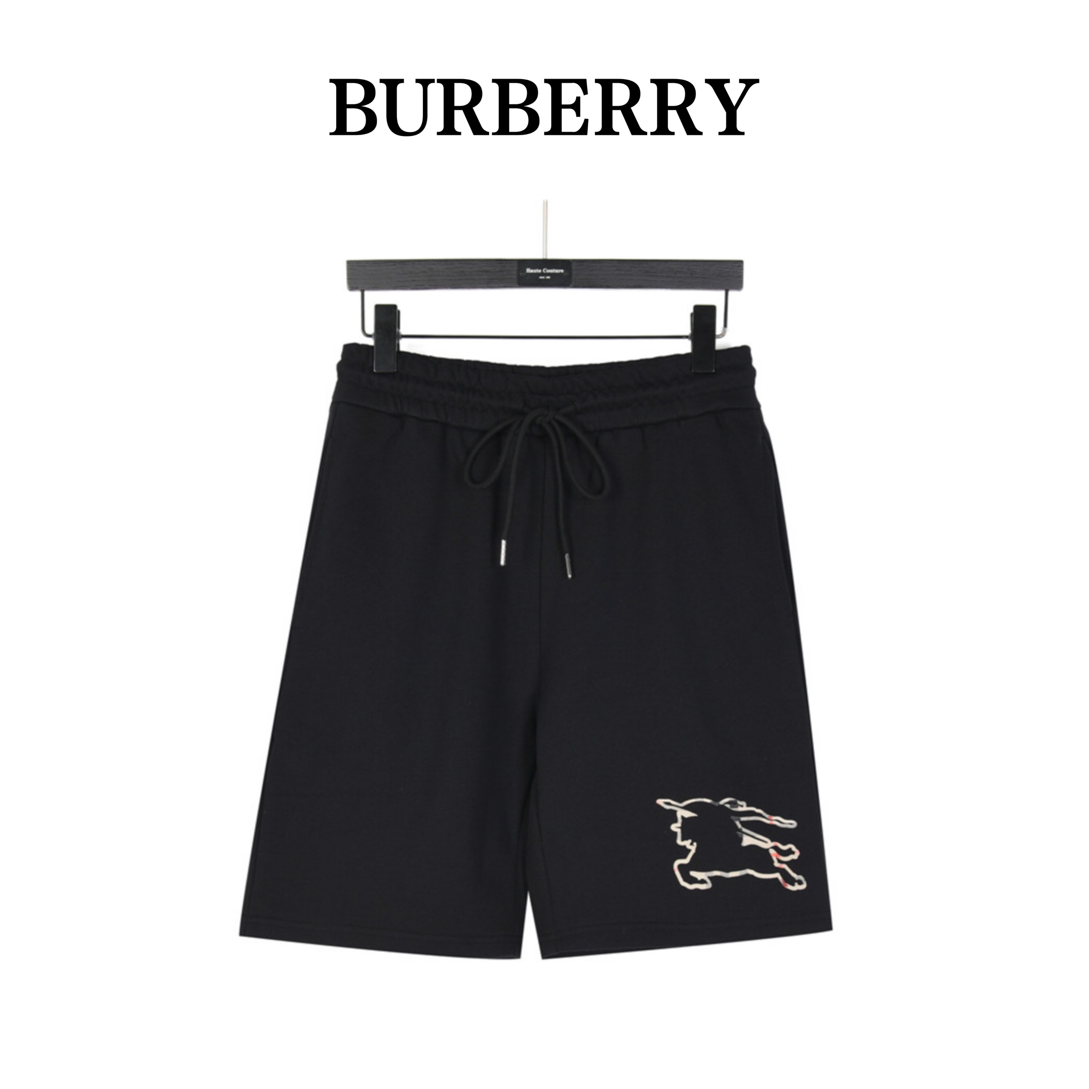 Burberry/巴宝莉 战马骑士镂空格纹贴布短裤