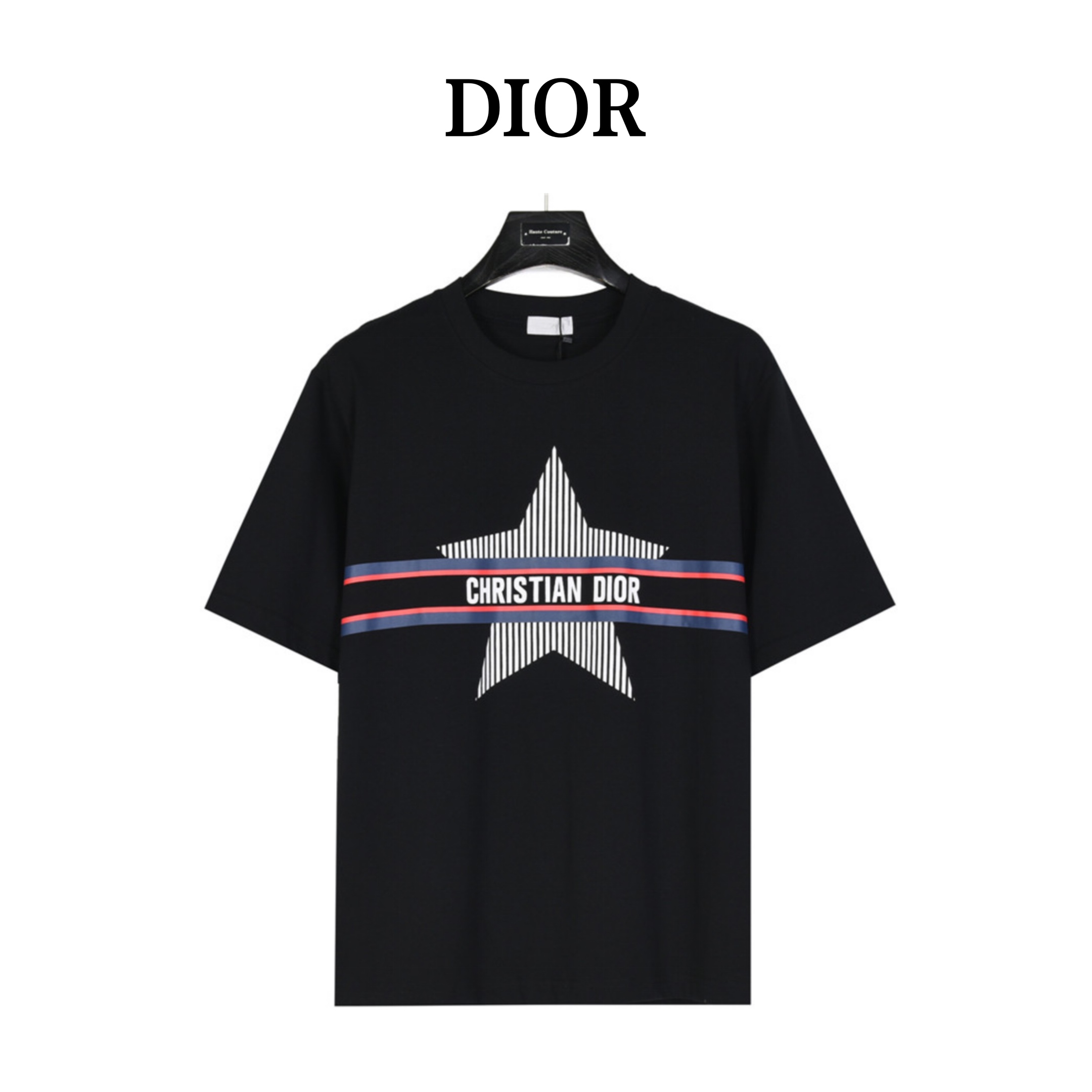 Dior/ 迪奥 经典竖纹五星短袖T恤