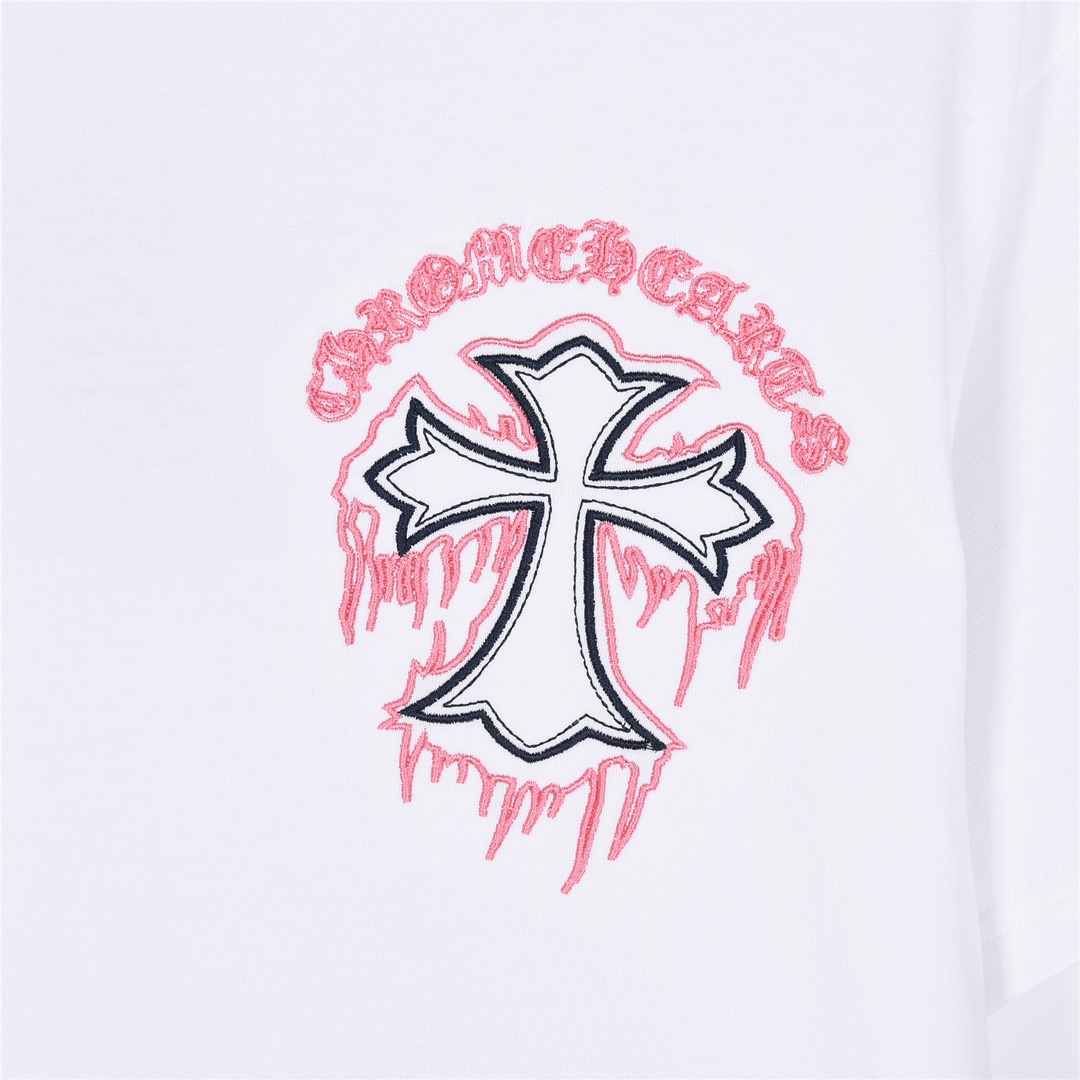 ChromeHearts/克罗心 梵文十字架刺绣短袖T恤