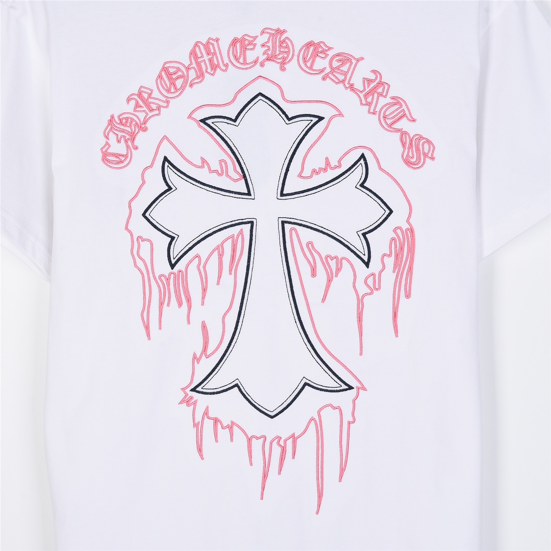 ChromeHearts/克罗心 梵文十字架刺绣短袖T恤