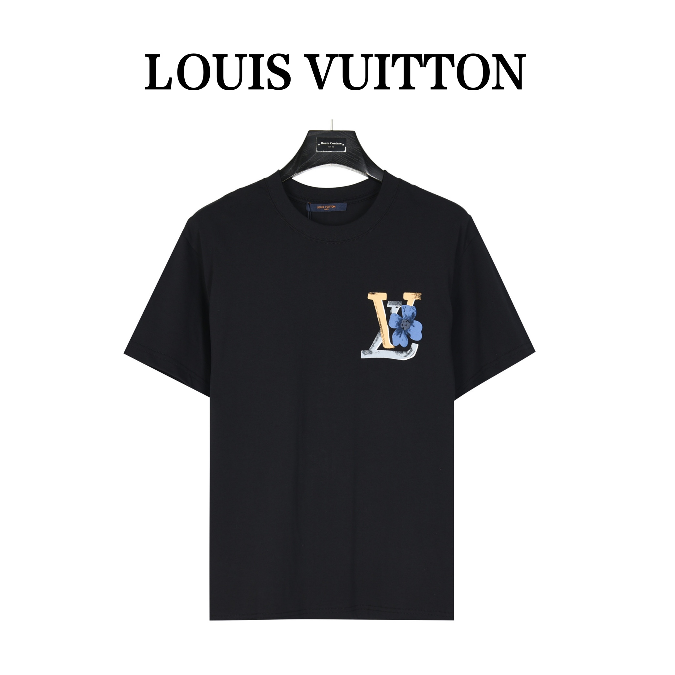 LouisVuitton/路易威登 24ss 彩色渐变字母印花短袖T恤