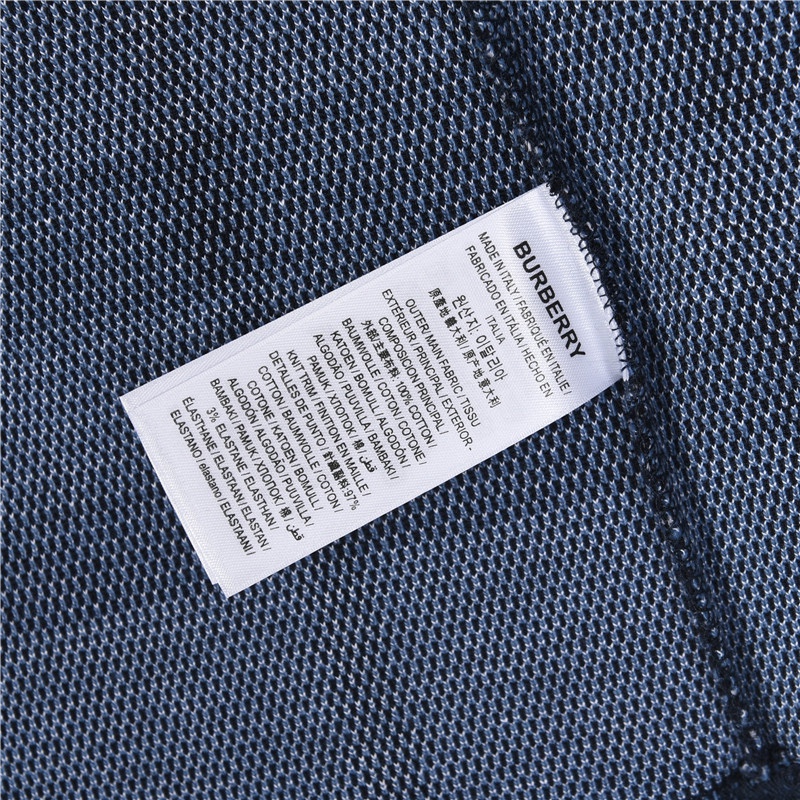 Burberry/巴宝莉 格纹针织短袖T恤 宝蓝格