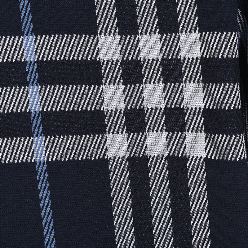 Burberry/巴宝莉 格纹针织短袖T恤 宝蓝格