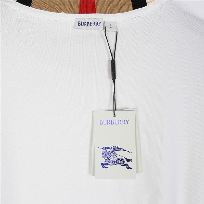 Burberry 巴宝莉 领口织带拼接短袖