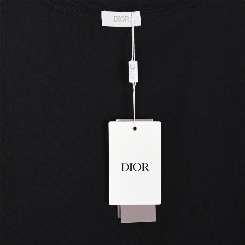 160 Dior/ 迪奥 24ss 胸口彩色logo刺绣情侣款短袖T恤 24夏季限定新款配色