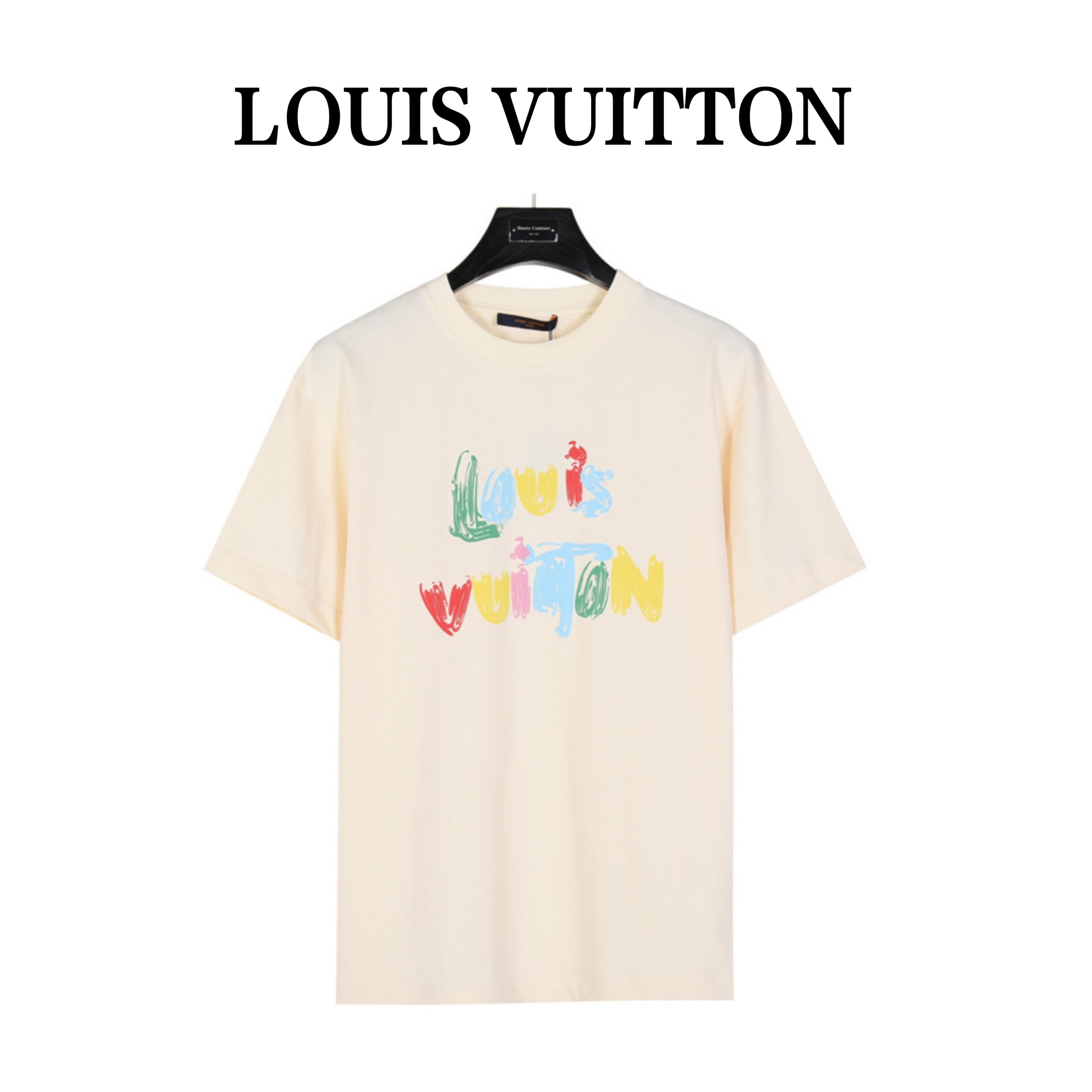 Louis Vuitton/路易威登 24ss 手绘涂鸦字母发泡印花短袖T恤