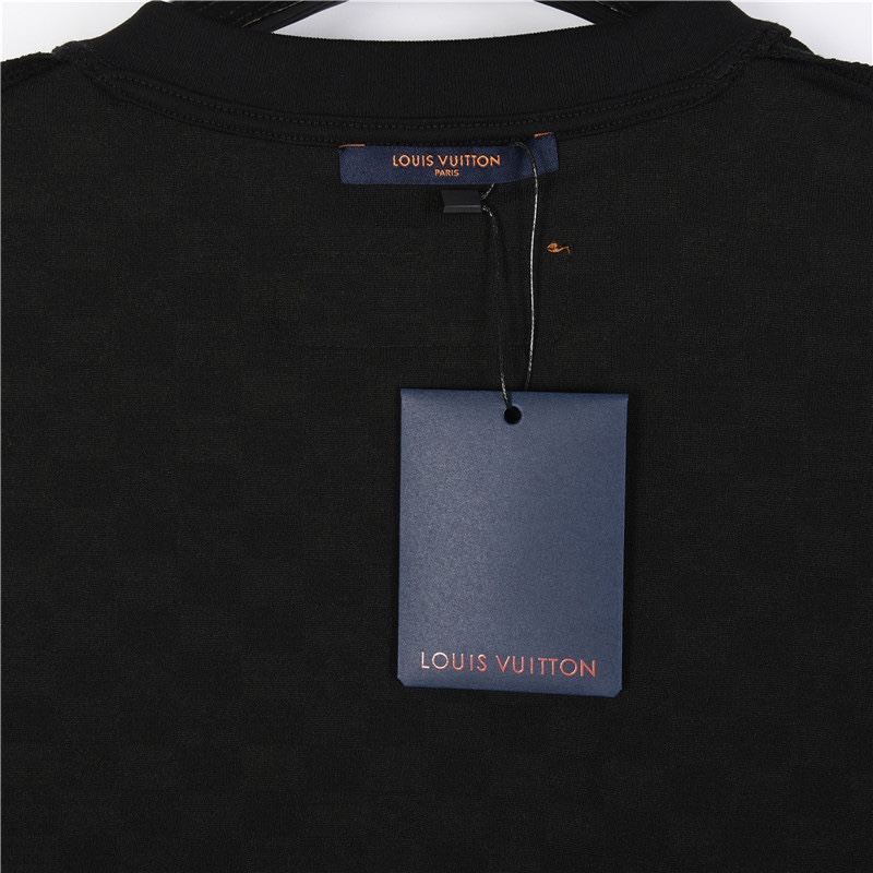 LouisVuitton/路易威登 LVlogo棋盘格植绒短袖T恤