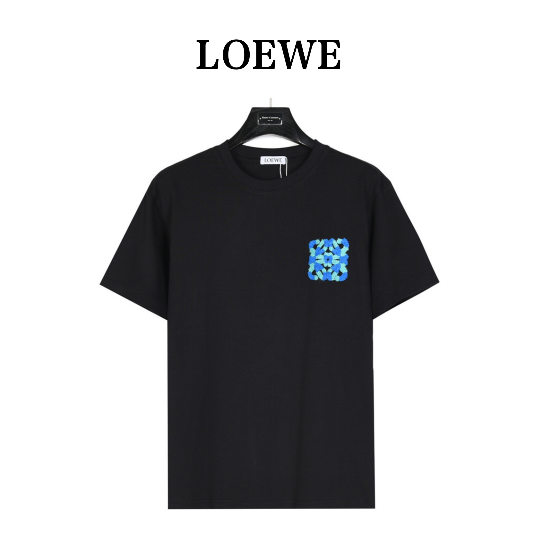 160 Loewe/罗意威 24ss 撞色徽标logo毛巾绣短袖T恤