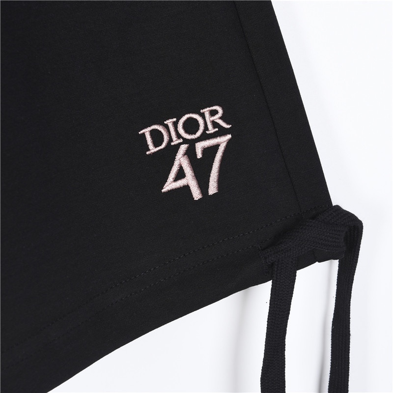 Dior/迪奥 24ss 1947刺绣字母刺绣抽绳飘带短裤