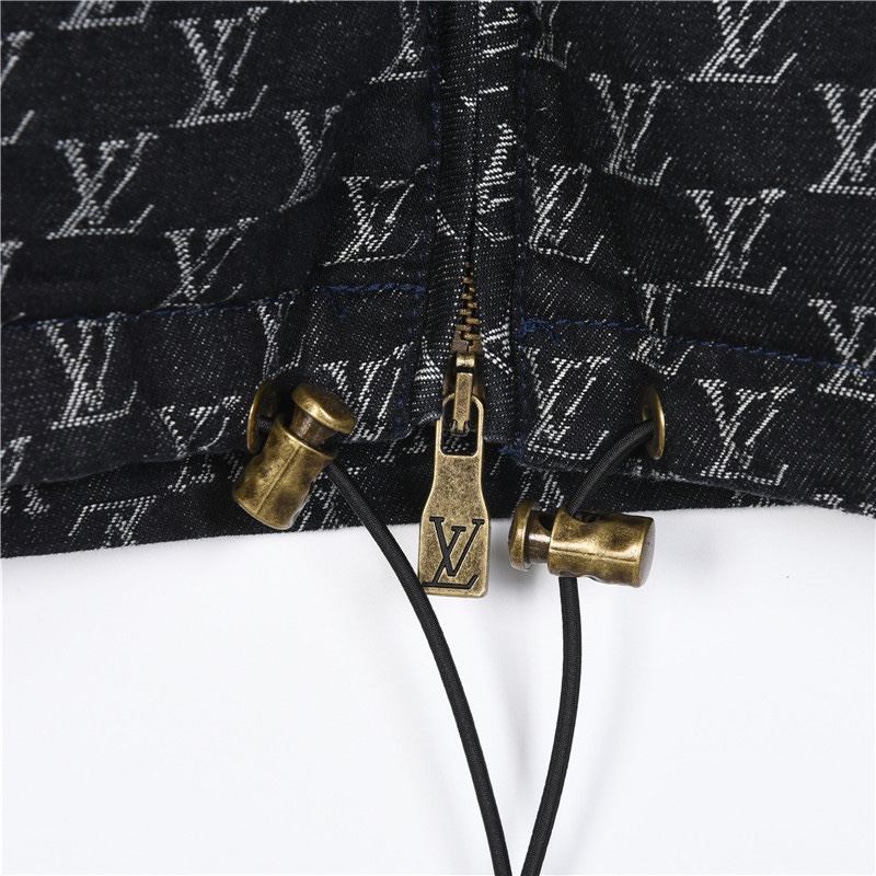 LouisVuitton/路易威登 24SS 提花拉链翻领牛仔外套