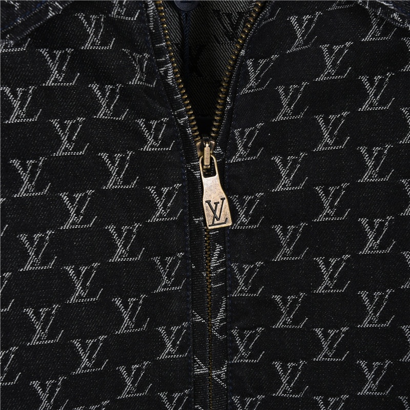 LouisVuitton/路易威登 24SS 提花拉链翻领牛仔外套