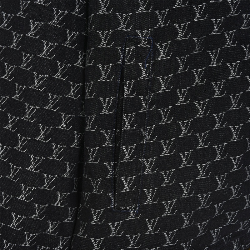 LouisVuitton/路易威登 24SS 提花拉链翻领牛仔外套