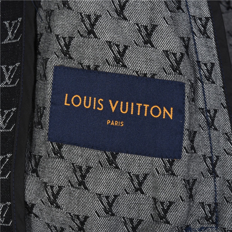 LouisVuitton/路易威登 24SS 提花拉链翻领牛仔外套