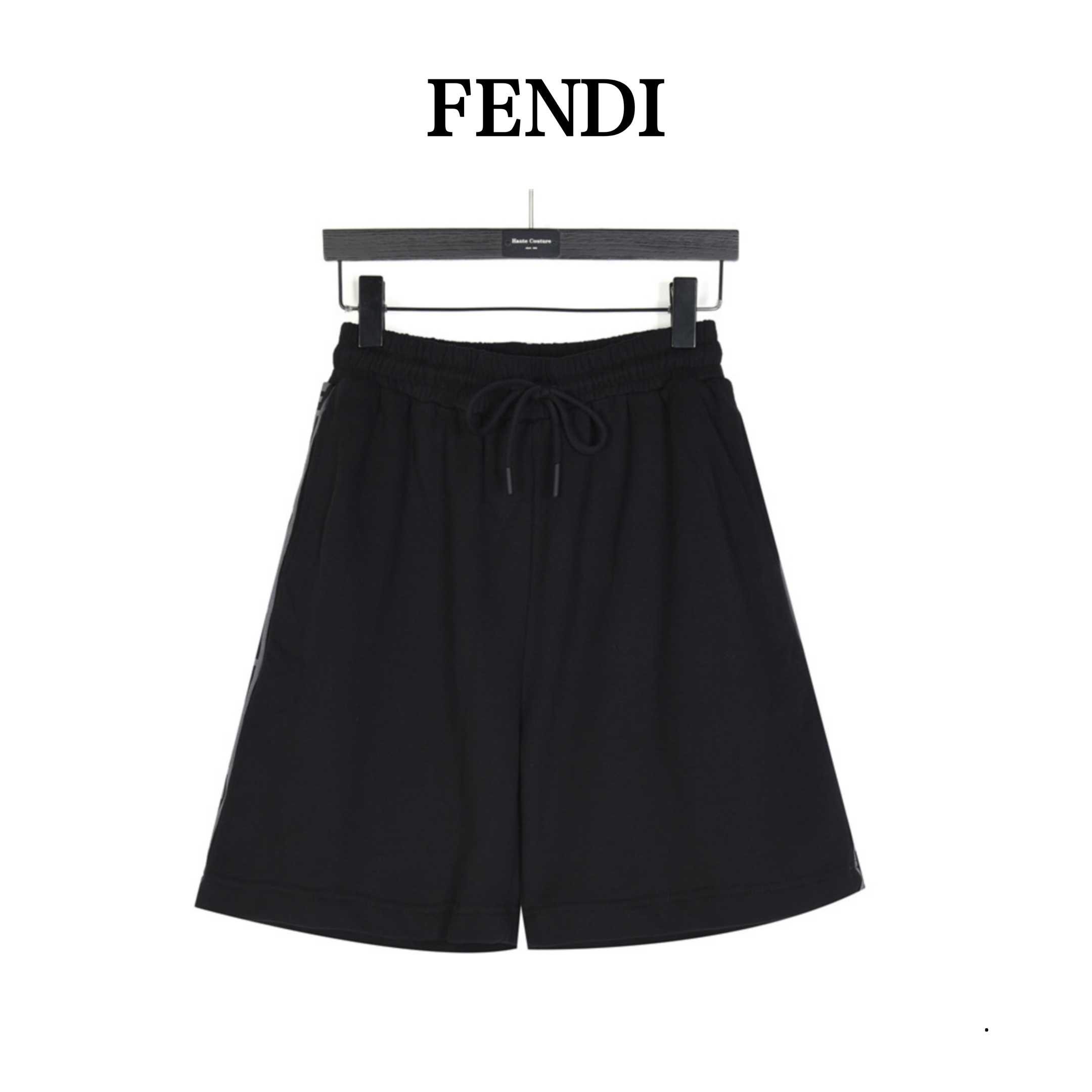 Fendi/芬迪 经典侧边双Flogo织带短裤