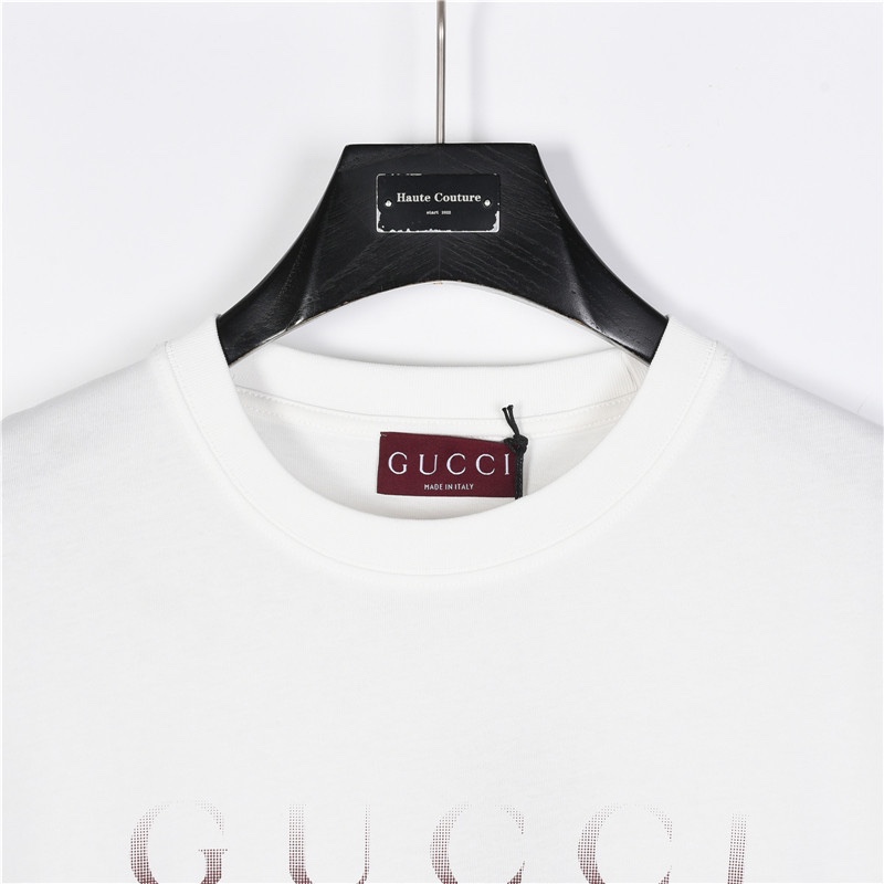 Gucci/古驰 24ss春夏新款 字母logo渐变印花短袖t恤