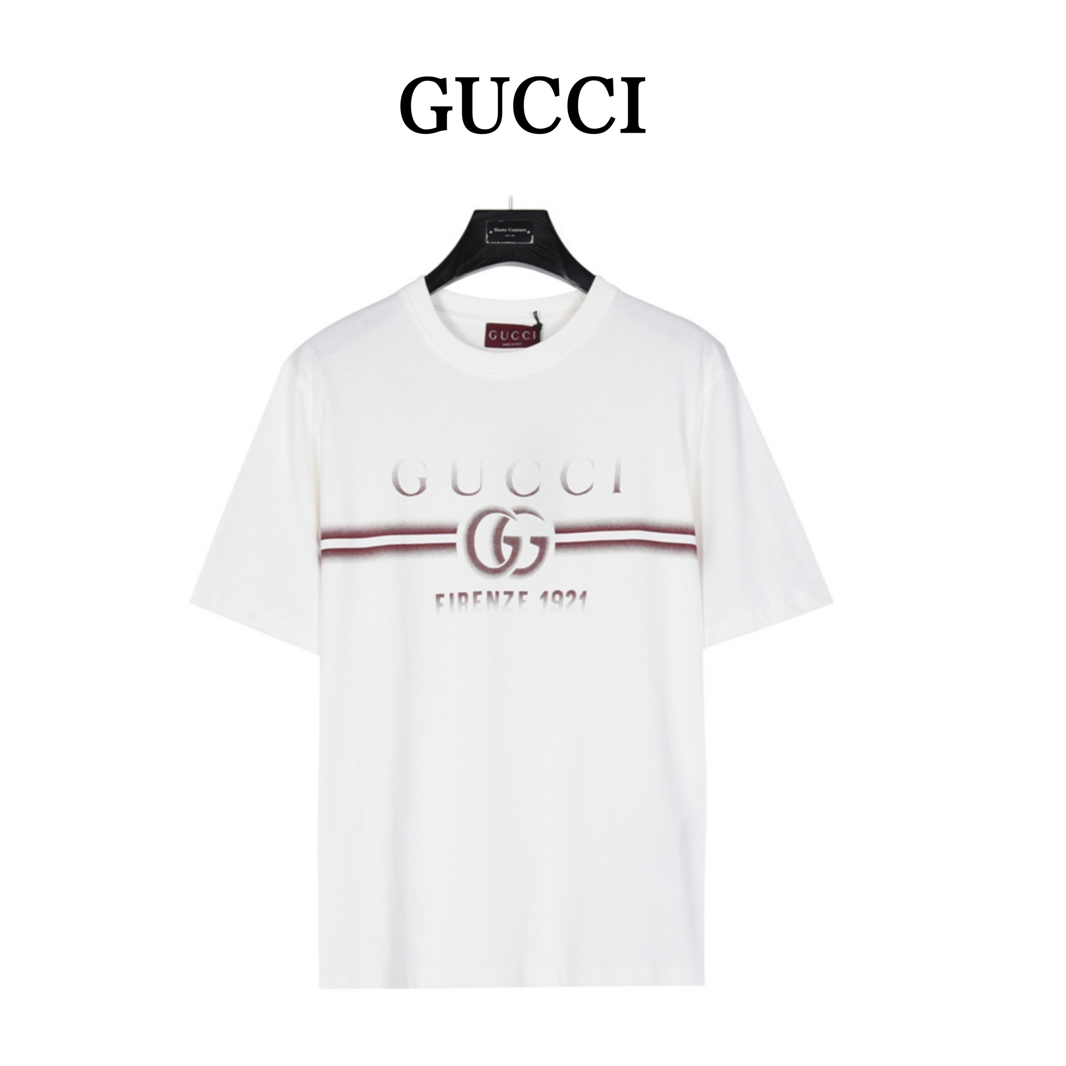 Gucci/古驰 24ss春夏新款 字母logo渐变印花短袖t恤