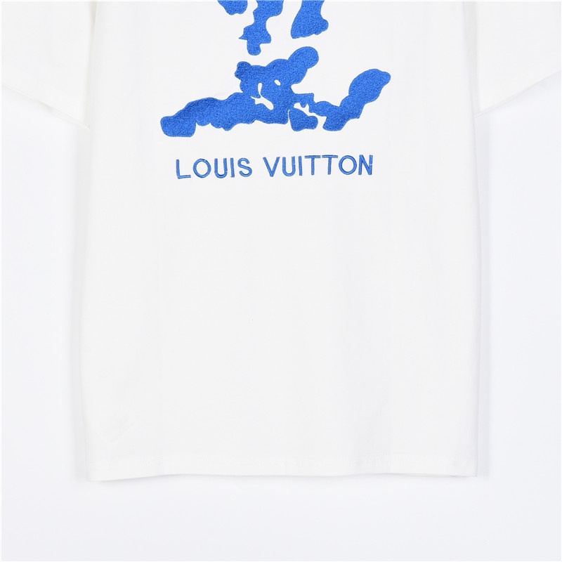 Louis vuitton 路易威登 后背重工云朵刺绣logo短袖T恤