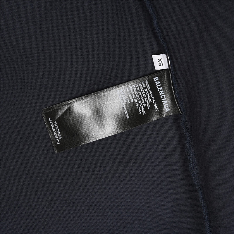 Balenciaga/巴黎世家 24SS新款王炸机车风双环刺绣拼接短袖T恤