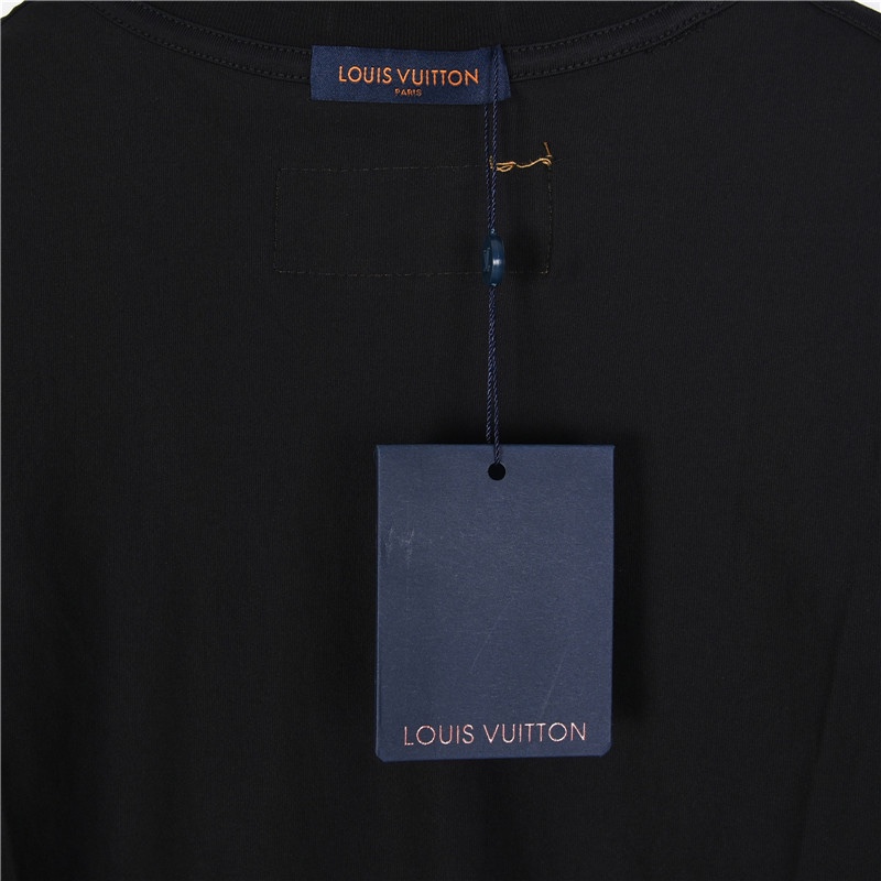 LouisVuitton/路易威登 泼墨老花印花渐变短袖T恤 黑色白色
