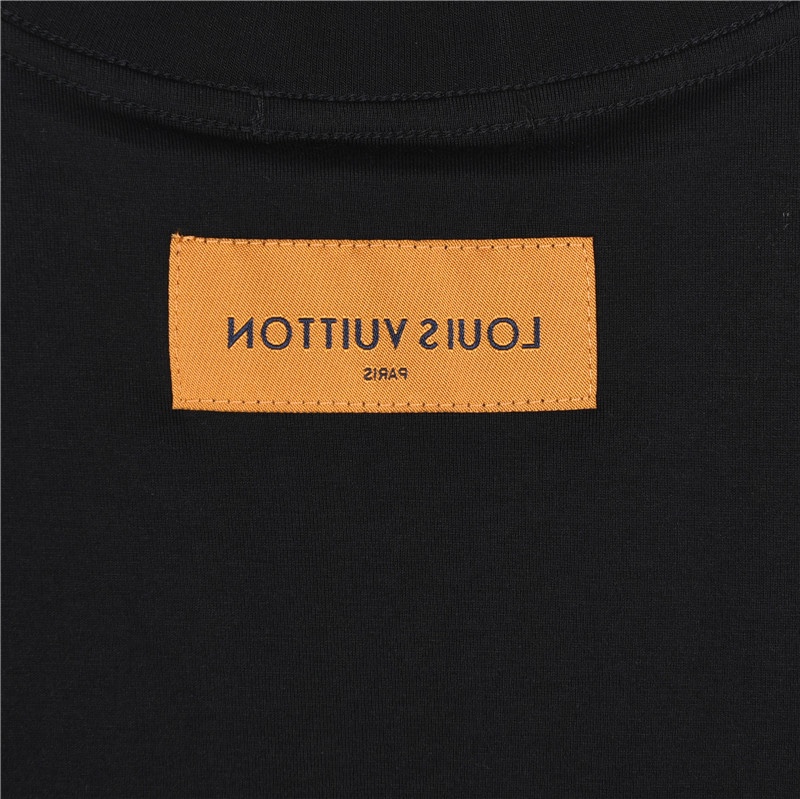 LouisVuitton/路易威登 泼墨老花印花渐变短袖T恤 黑色白色