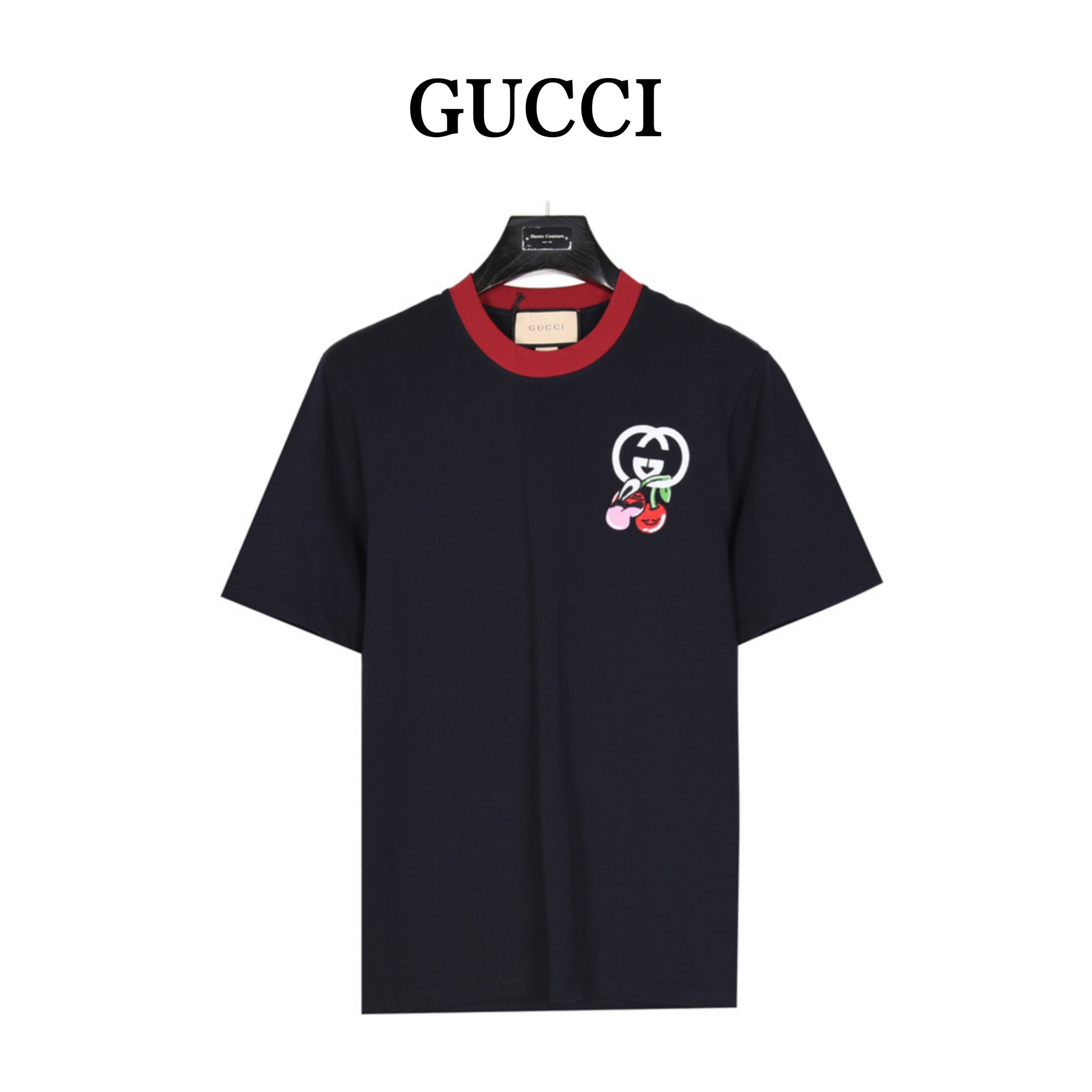 Gucci /古驰 24ss 樱桃刺绣短袖T恤