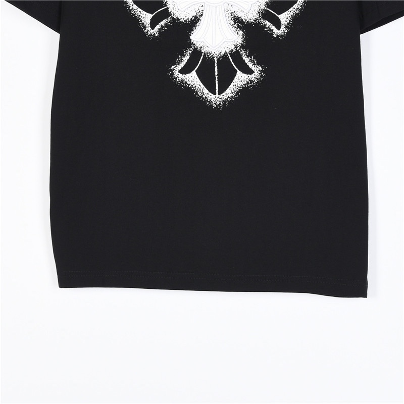 Chrome Hearts/克罗心 压皮十字架刺绣及泼墨印花短袖T恤
