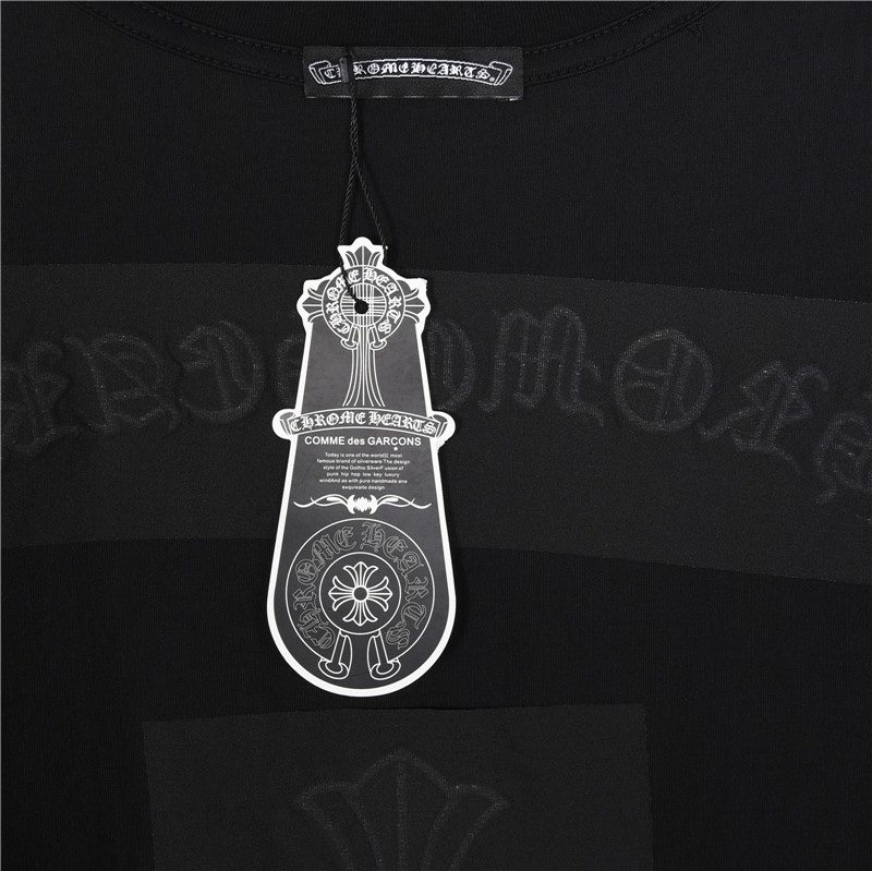 Chrome Hearts/克罗心 压皮十字架刺绣及泼墨印花短袖T恤