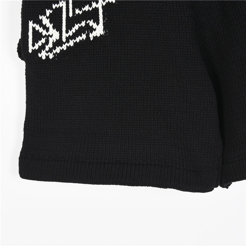 ASKYURSELF 立体裁剪卷轴毛线针织短裤黑色