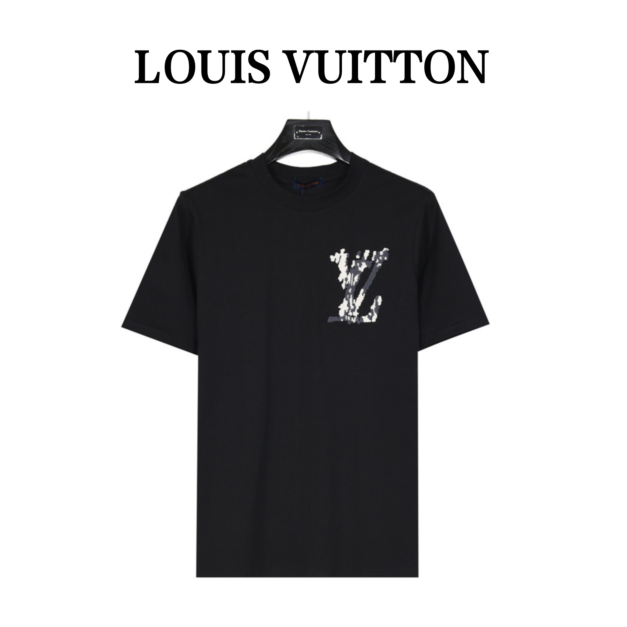 LouisVuitton/路易威登 前后撞色立体logo刺绣短袖T恤