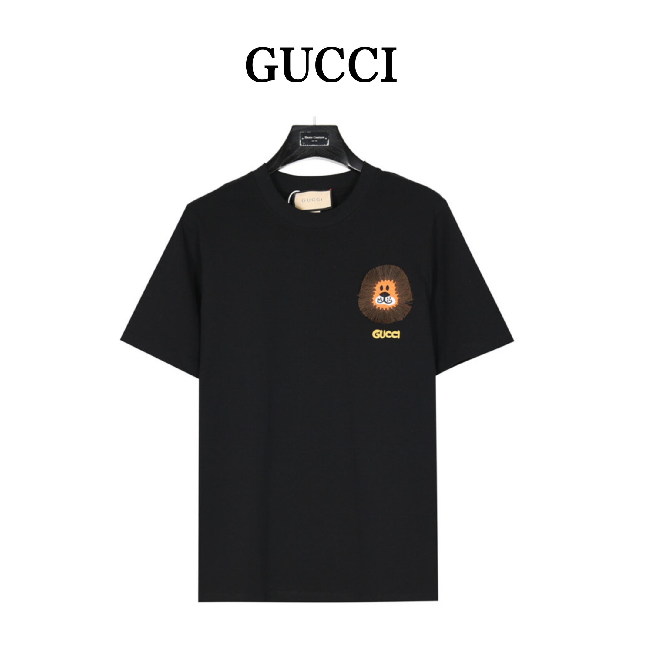 Gucci/古驰 贴布刺绣小狮子logo短袖T恤 春夏古驰新款最顶级的品质专柜原单