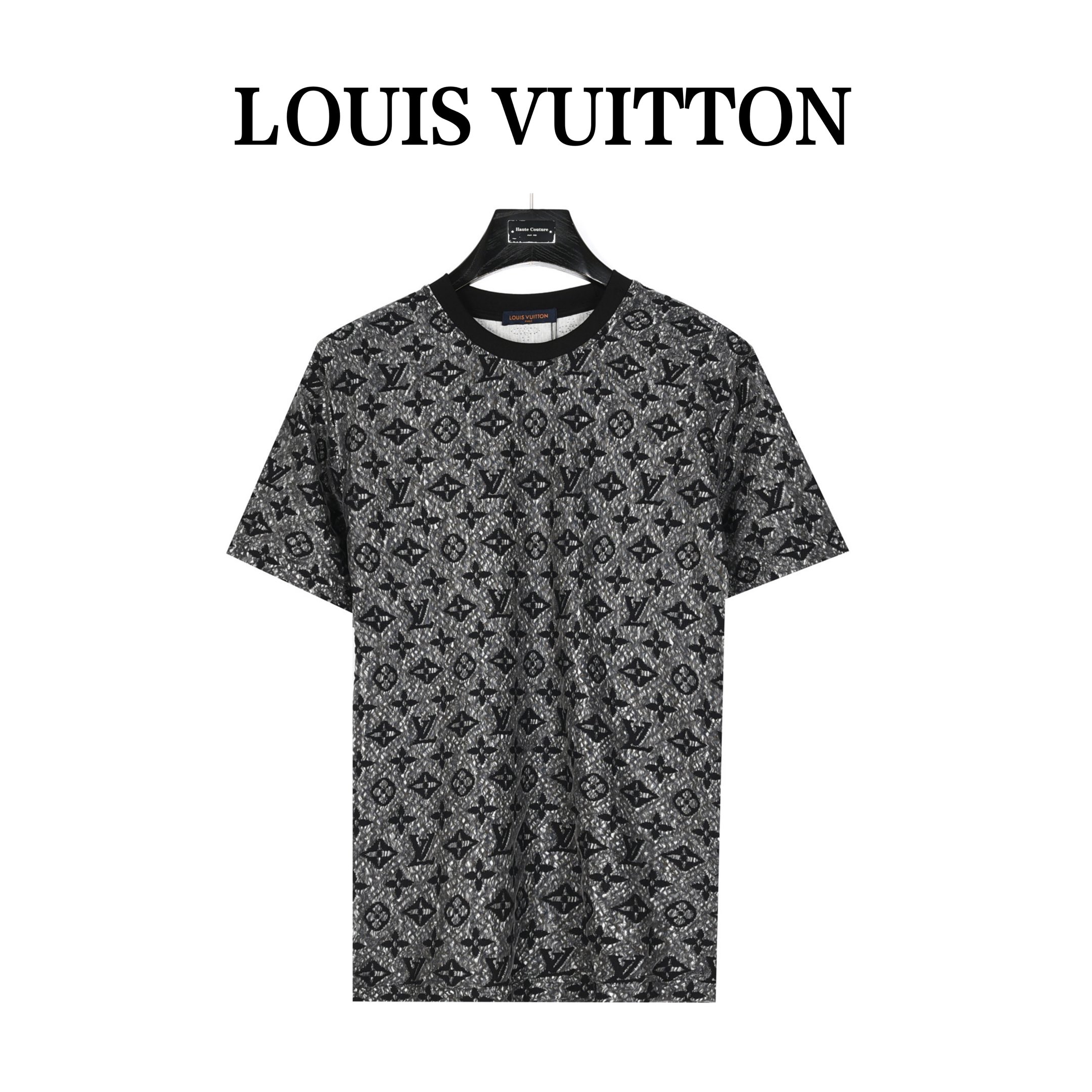 Louis Vuitton/路易威登 双层网纱提花老花短袖T恤