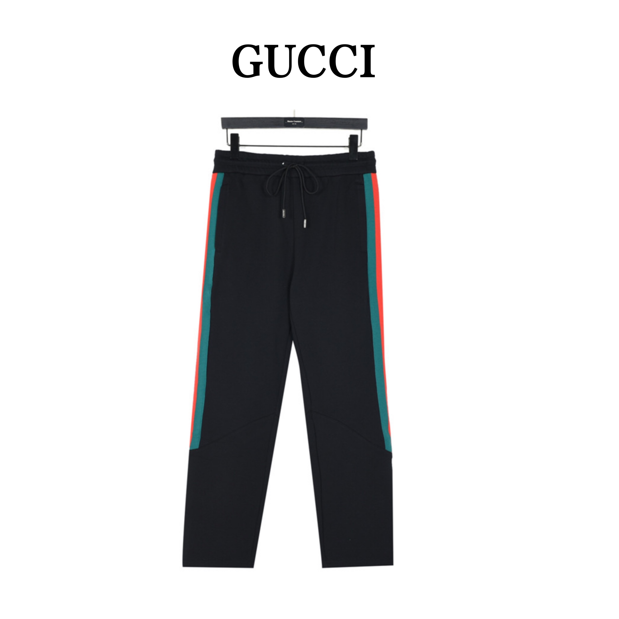 Gucci/古驰 三色条纹条纹织带拼色长裤