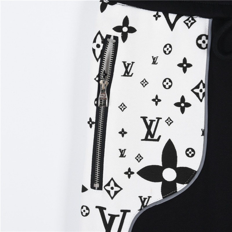 LouisVuitton/路易威登 LVlogo口袋拉链拼接长裤