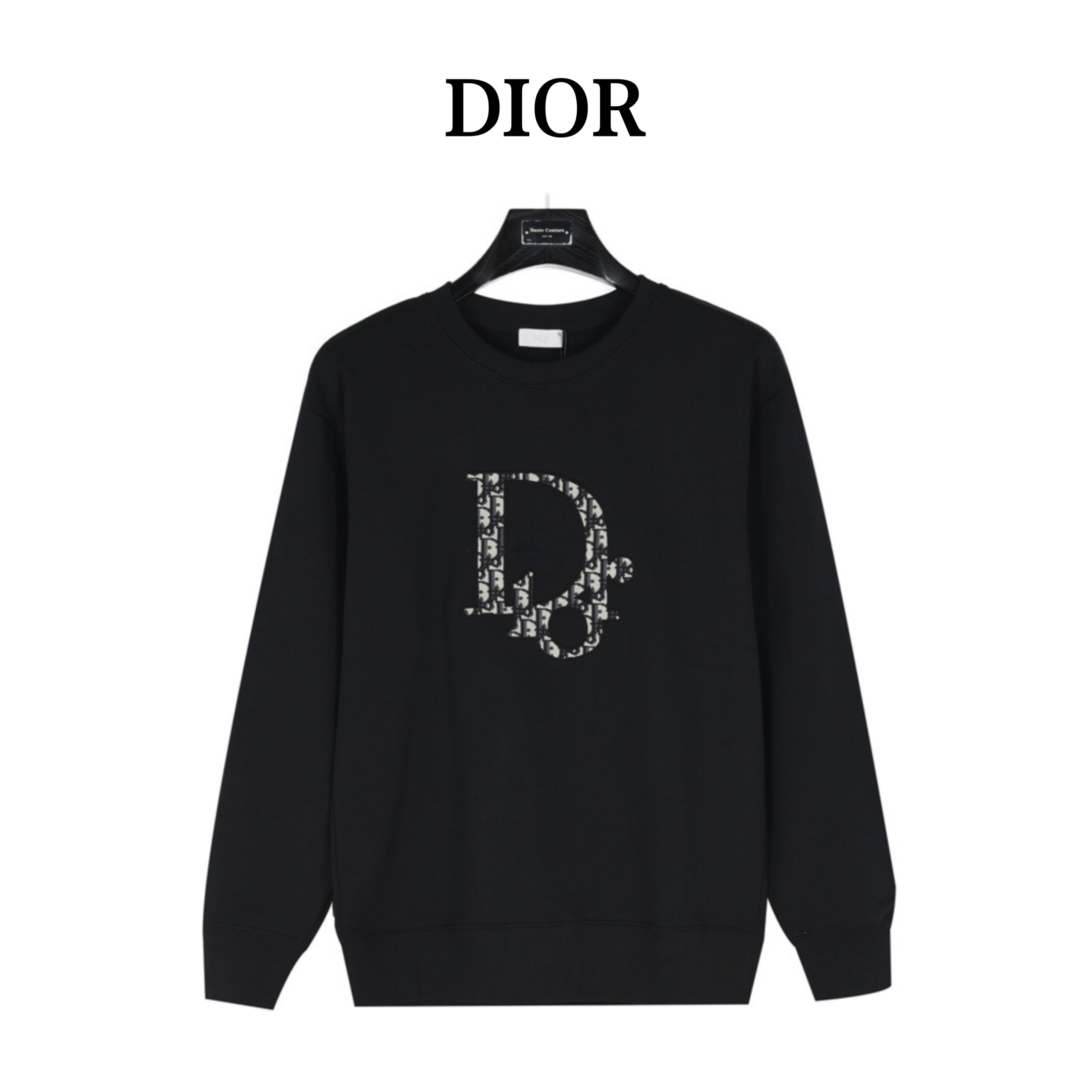 Dior/迪奥 胸前老花贴布刺绣圆领卫衣