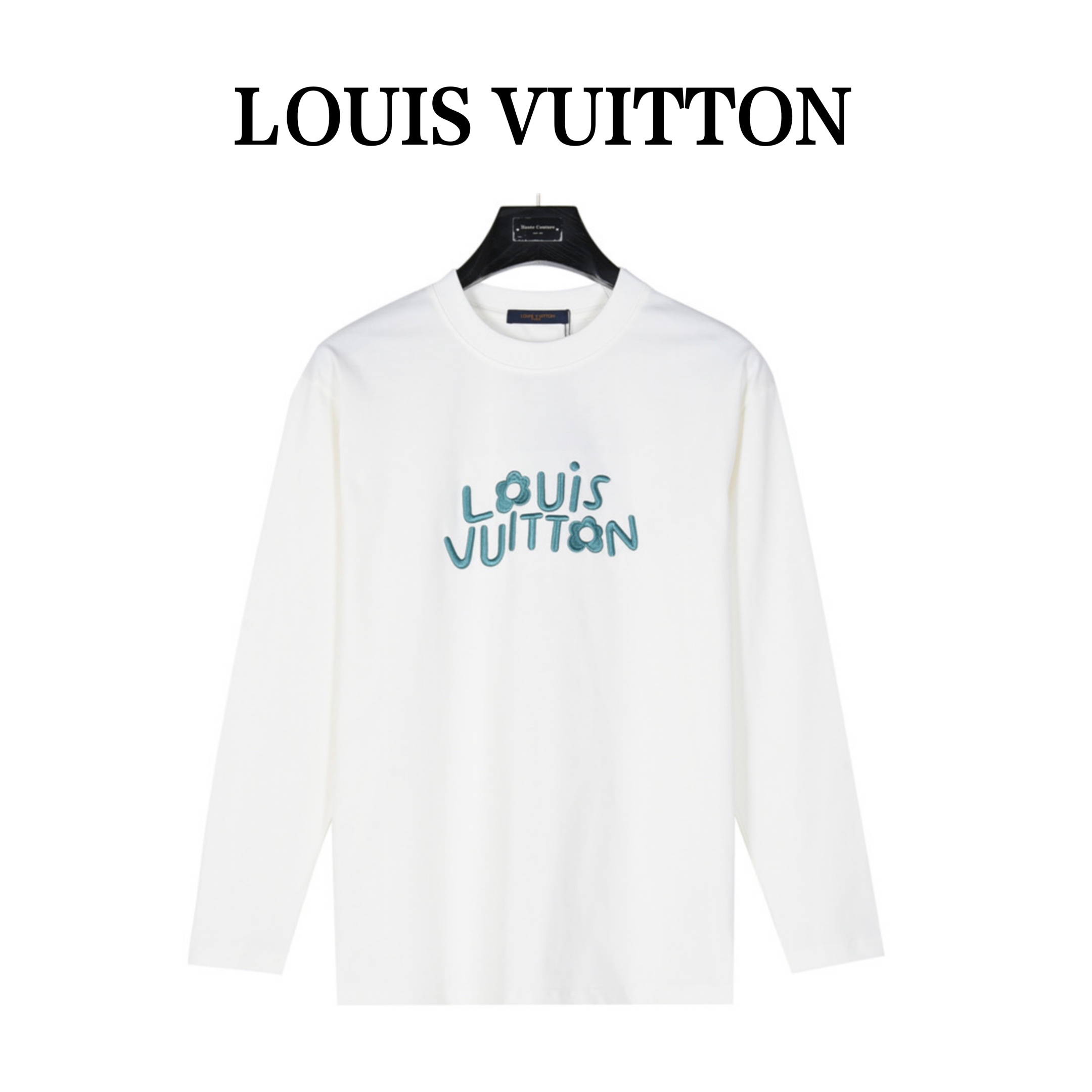 Louis Vuitton/路易威登 24Fw 小蓝花logo刺绣字母长袖T恤