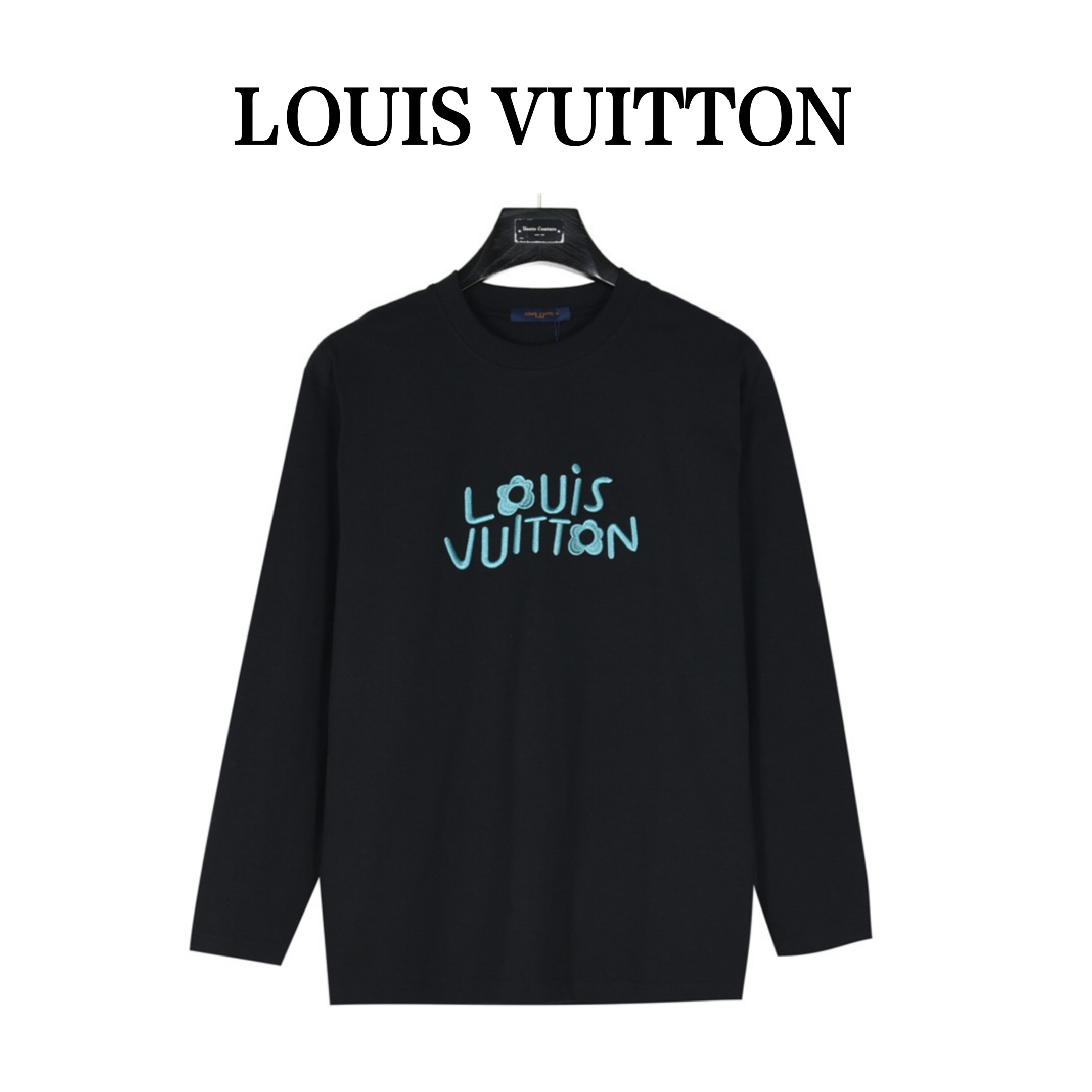 Louis Vuitton/路易威登 24Fw 小蓝花logo刺绣字母长袖T恤