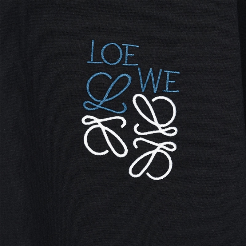 Loewe/罗意威 24Fw 简约撞色logo刺绣长袖T恤