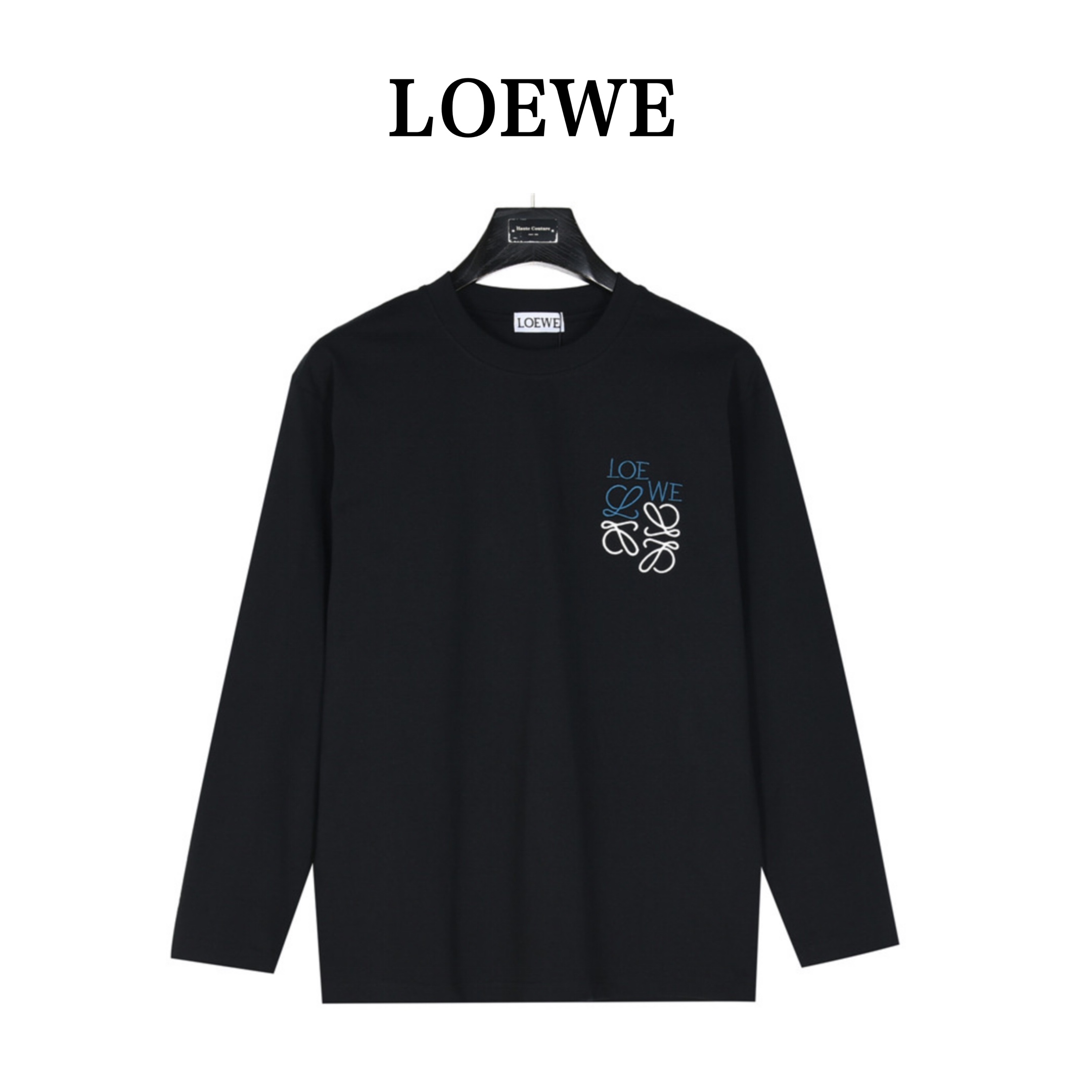 Loewe/罗意威 24Fw 简约撞色logo刺绣长袖T恤