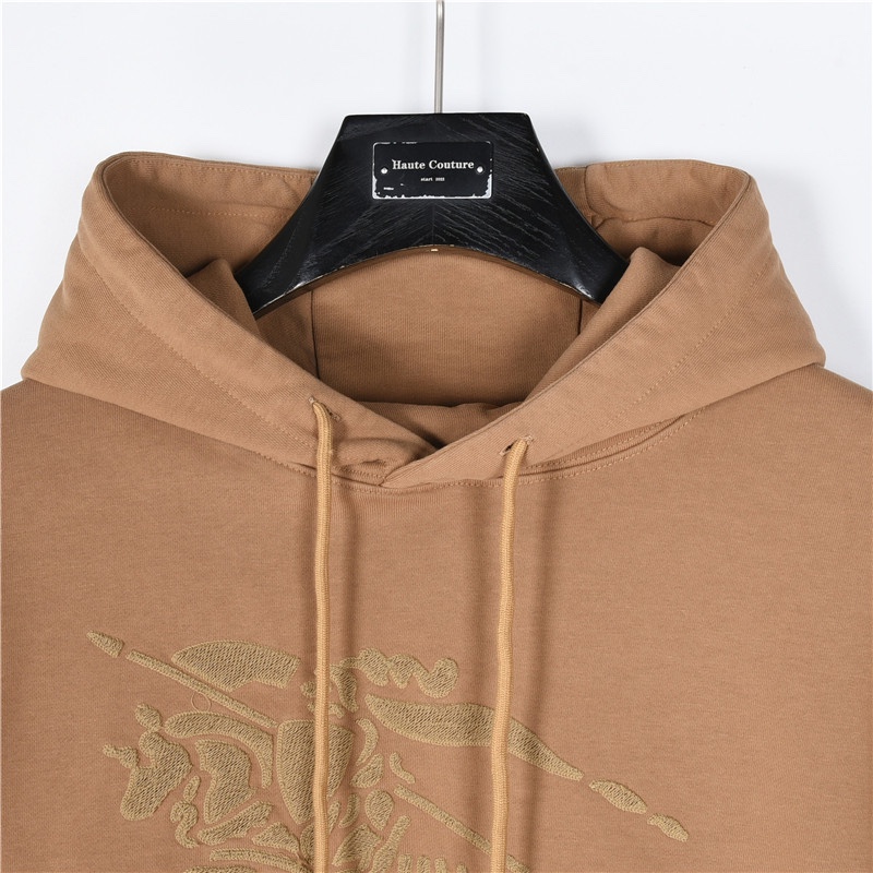 Burberry/巴宝莉 浮雕刺绣立体凹凸战马连帽卫衣