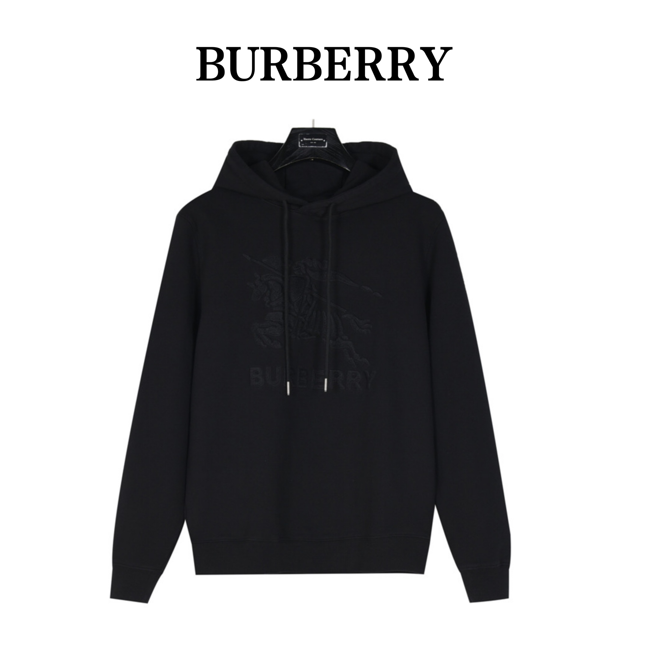 Burberry/巴宝莉 浮雕刺绣立体凹凸战马连帽卫衣