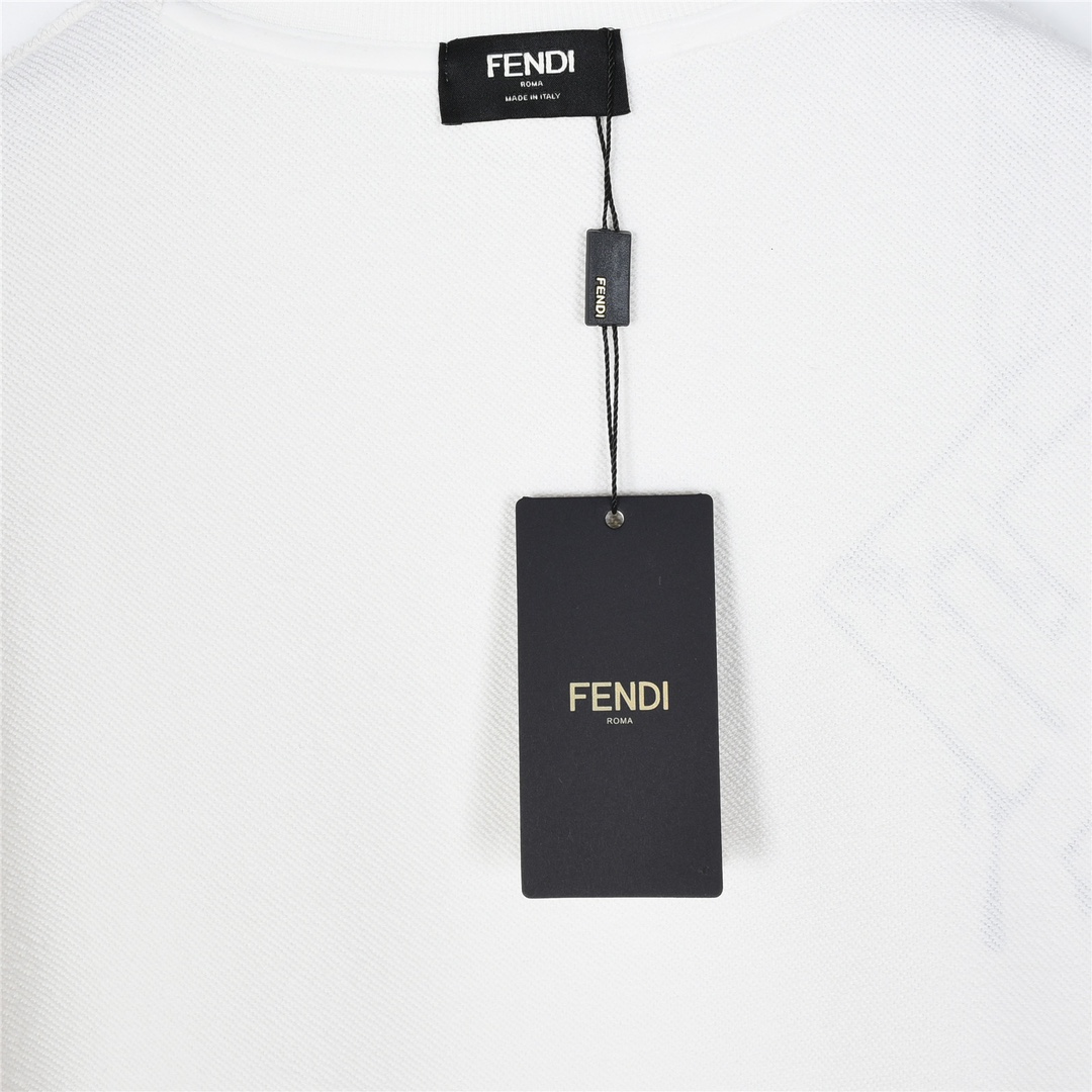 Fendi/ 芬迪 24Fw 肩膀链条印花及涂鸦logo刺绣圆领卫衣