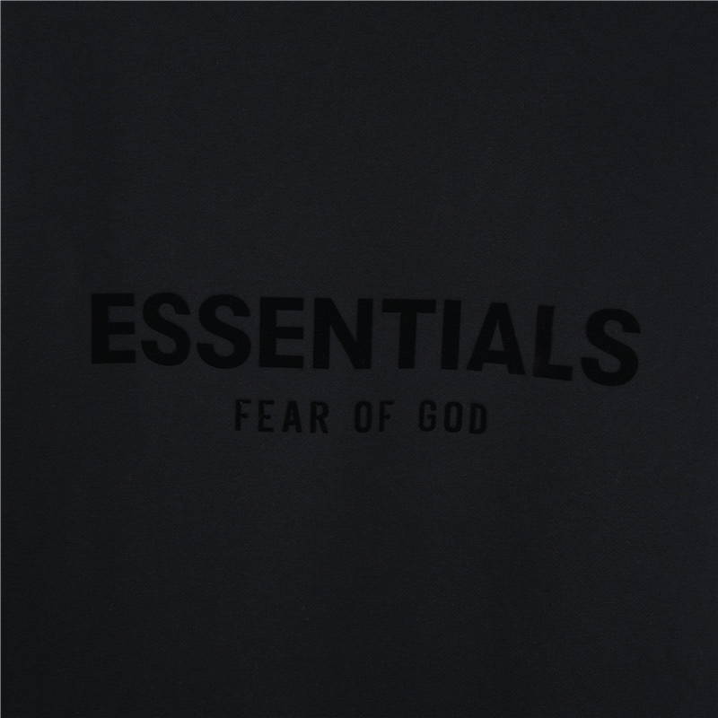 FOG FEAR OF GOD复线ESSENTIALS 第八季植绒字母加绒连帽卫衣