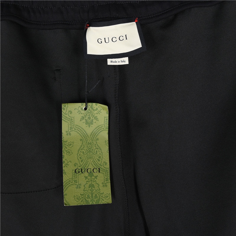 Gucci/古驰 24Fw 互扣式双G刺绣及3M反光织带棉质长裤