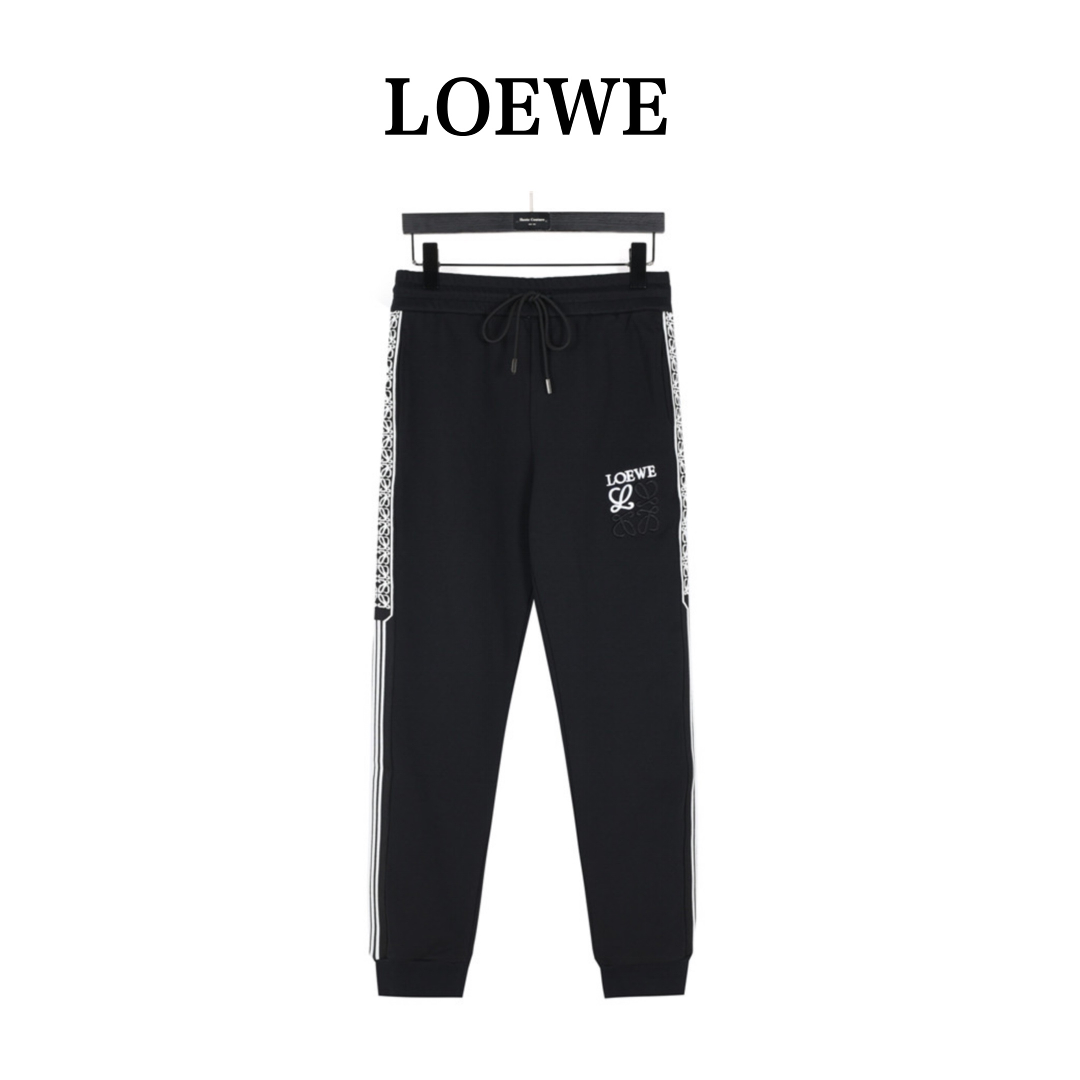 Loewe/罗意威 24Fw 拼色编花织带徽标刺绣卫裤