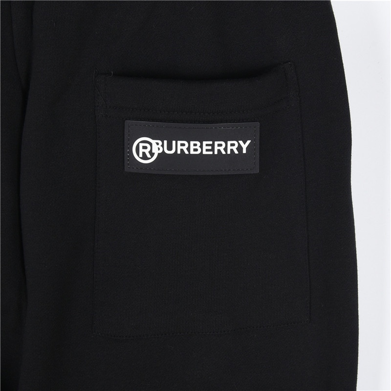 Burberry/巴宝莉 侧边压胶logo字母格纹长裤