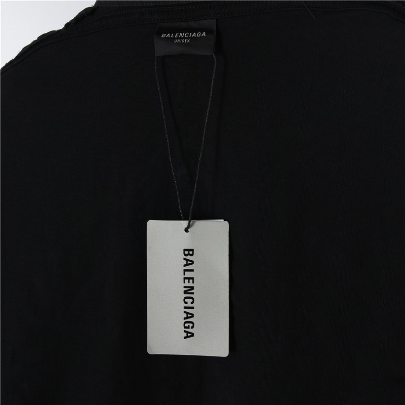 Balenciaga/巴黎世家24SS异形双B印花拼接短袖衬衫