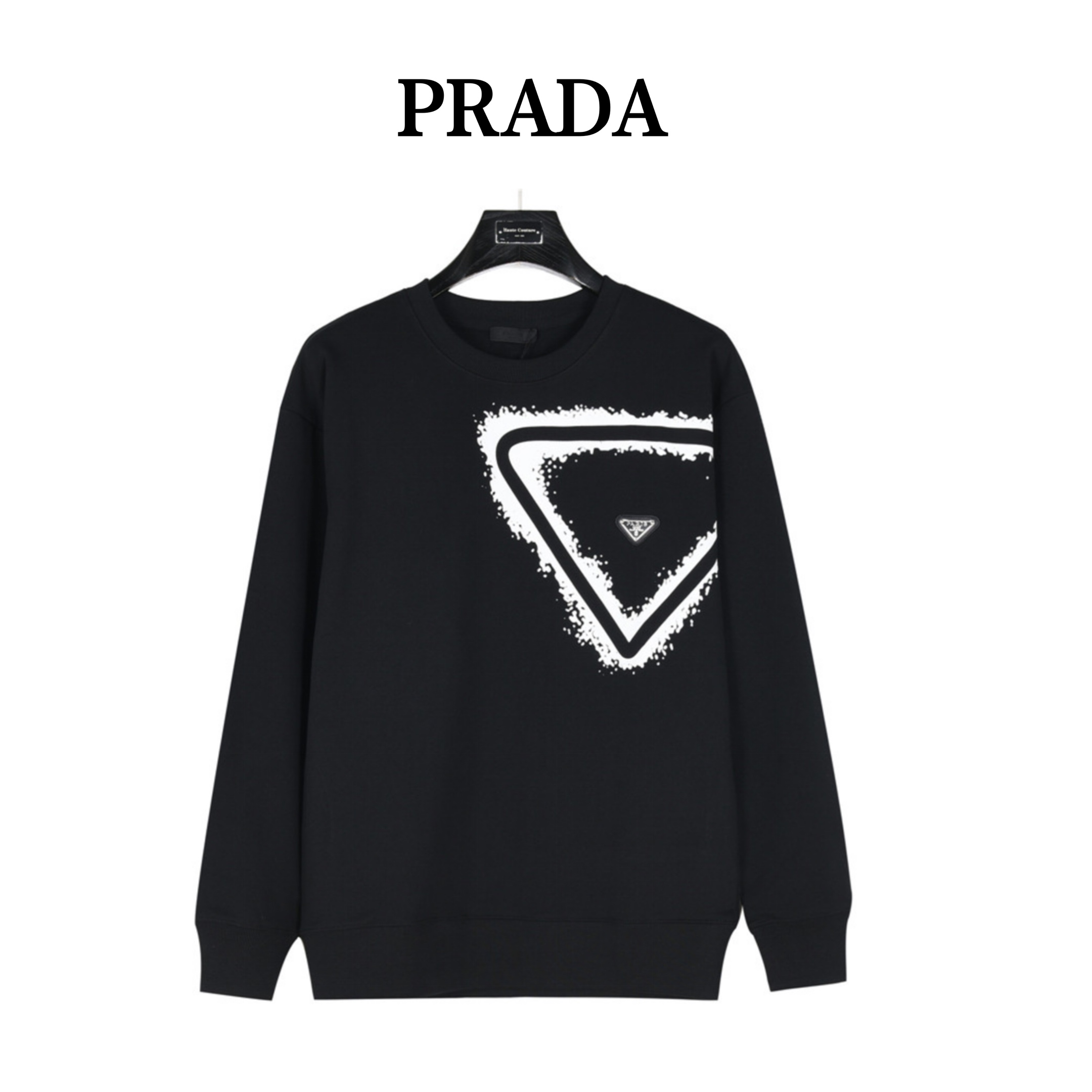 PRADA/普拉达 24Fw 三角标泼墨印花圆领卫衣