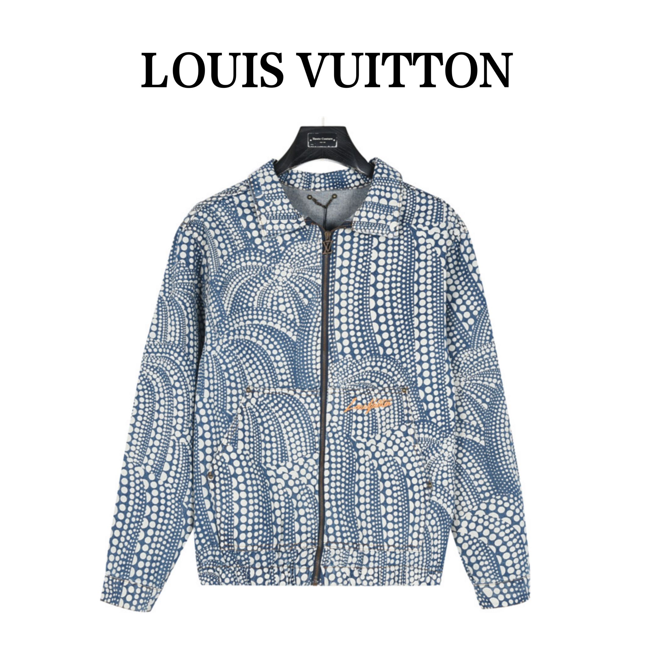 Louis Vuitton & 草间弥生 南瓜波点拉链牛仔夹克外套