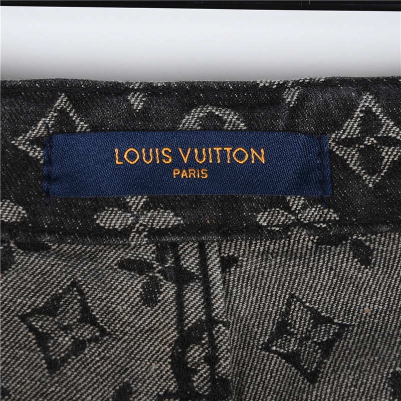 Louis Vuitton/路易威登 小红人刺绣提花满印牛仔裤