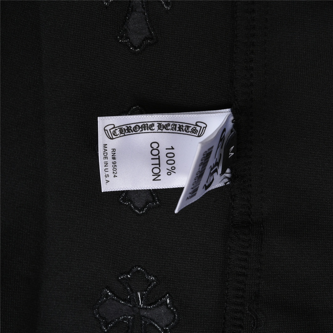 Chrome Hearts/克罗心 24Fw 两侧压皮十字架梵文刺绣棉质长裤